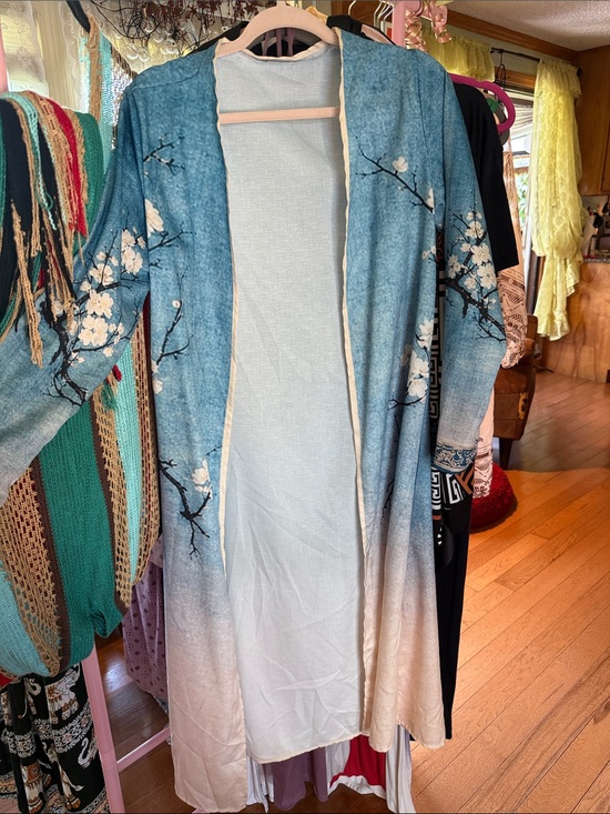 Other - Blue Kimono with flowers